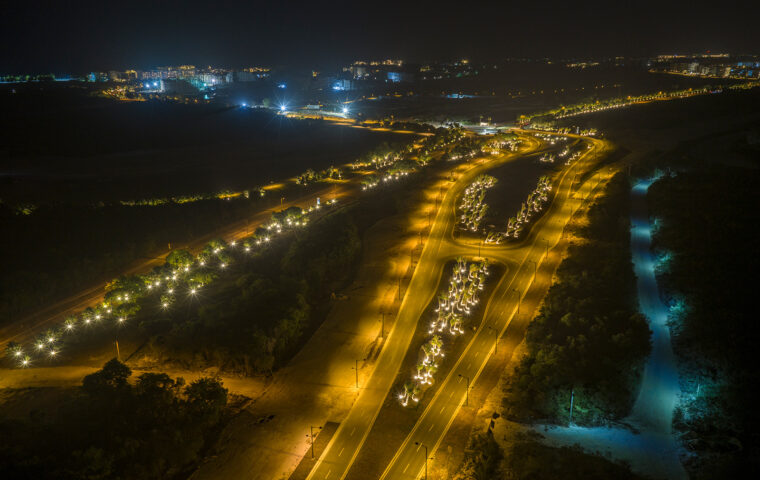 transmision y distribucion de la iluminacion de CENETUR en Cap Cana